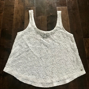 𝅺abercrombie & Fitch Lace Jewelled Swing Tank